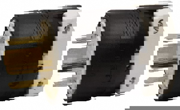 Straight Blade Plug: 15-60P, 250VAC, Black & White